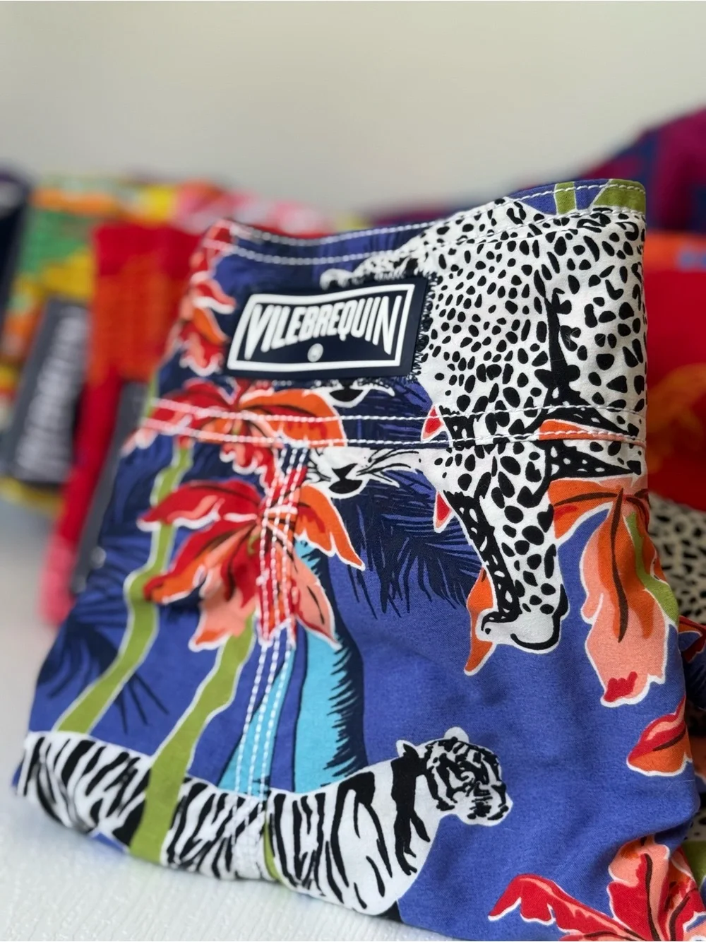 Vilebrequin Multicolor Tropical & Animal Print Swim Shorts